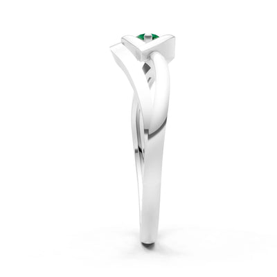 Dainty Twist Solitaire Round Ring - Round
