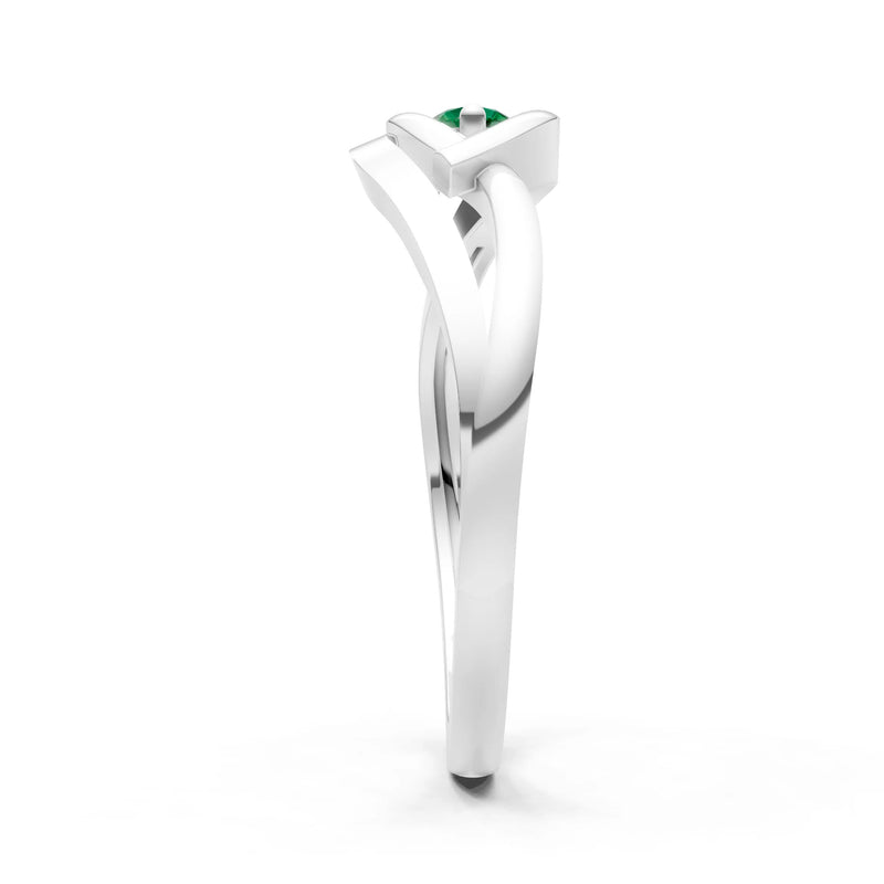Dainty Twist Solitaire Round Ring - Round