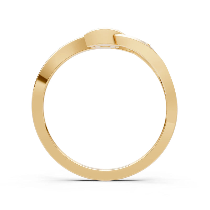 Dainty Twist Solitaire Round Ring - Round
