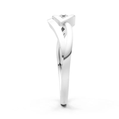 Dainty Twist Solitaire Round Ring - Round