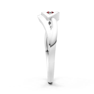 Dainty Twist Solitaire Round Ring - Round