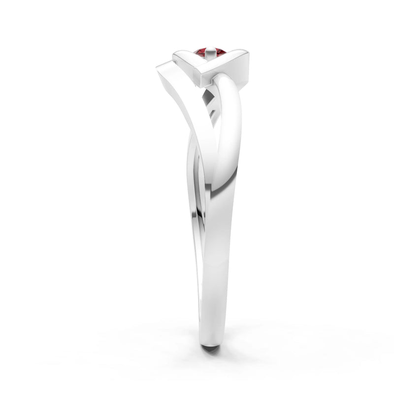 Dainty Twist Solitaire Round Ring - Round