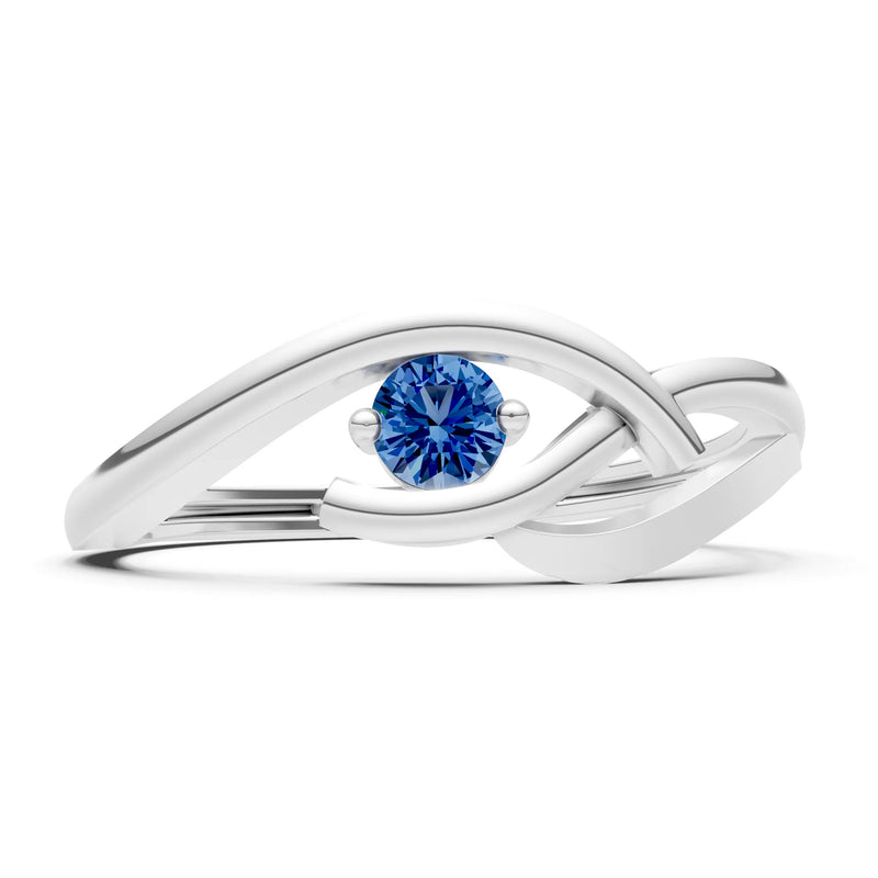 Dainty Twist Solitaire Round Ring - Round