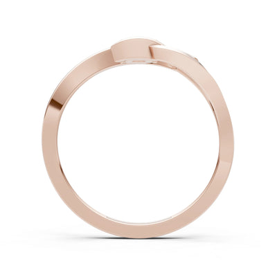 Dainty Twist Solitaire Round Ring - Round