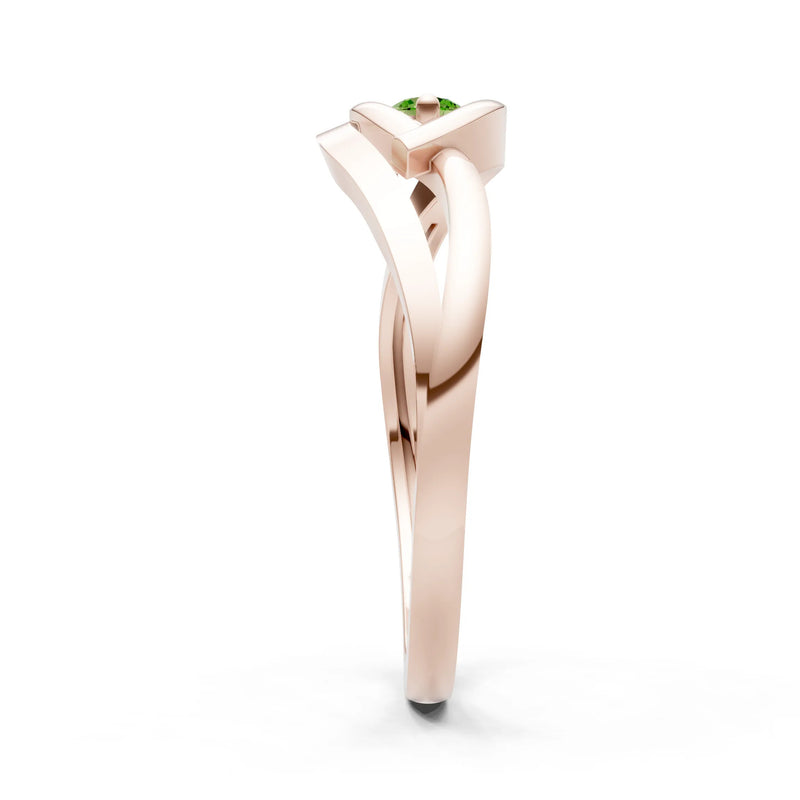 Dainty Twist Solitaire Round Ring - Round