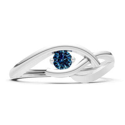 Dainty Twist Solitaire Round Ring - Round