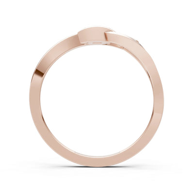 Dainty Twist Solitaire Round Ring - Round