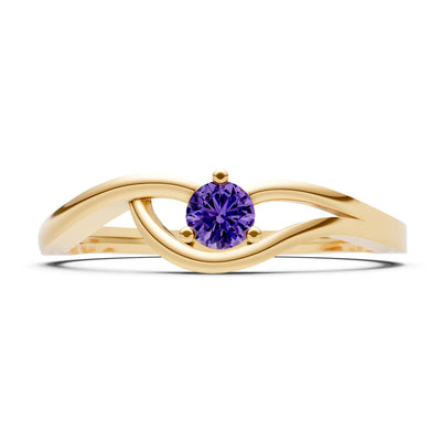 Minimal Curve Solitaire Ring