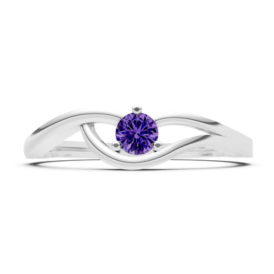 Minimal Curve Solitaire Ring