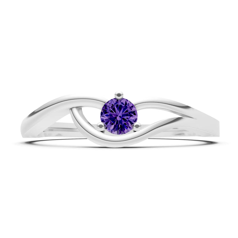 Minimal Curve Solitaire Ring
