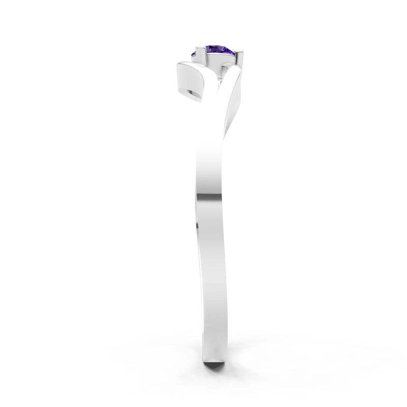 Minimal Curve Solitaire Ring