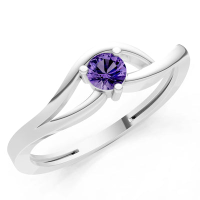 Minimal Curve Solitaire Ring