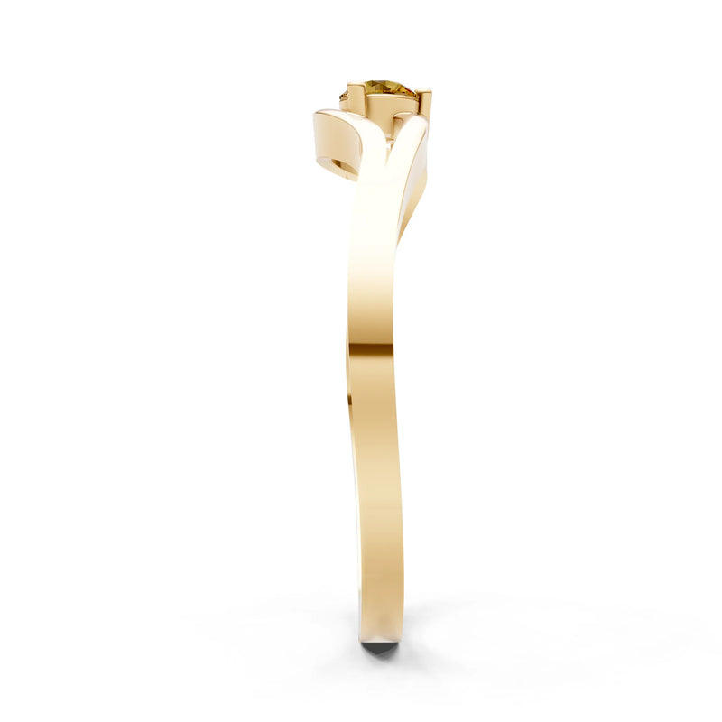 Minimal Curve Solitaire Ring