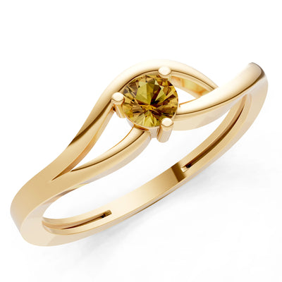 Minimal Curve Solitaire Ring