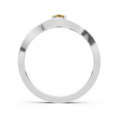 Minimal Curve Solitaire Ring