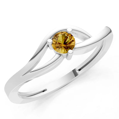 Minimal Curve Solitaire Ring