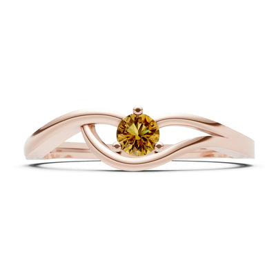 Minimal Curve Solitaire Ring