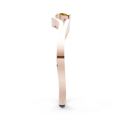 Minimal Curve Solitaire Ring