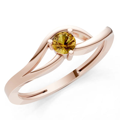 Minimal Curve Solitaire Ring