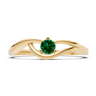 Minimal Curve Solitaire Ring
