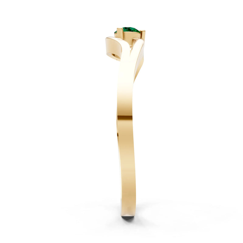 Minimal Curve Solitaire Ring