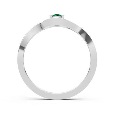 Minimal Curve Solitaire Ring