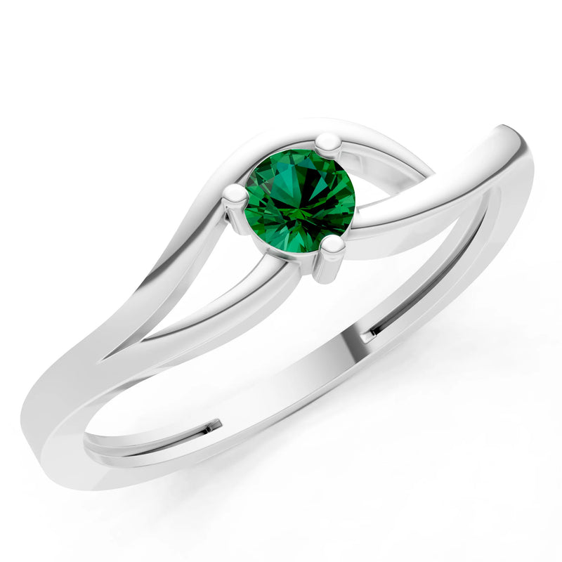 Minimal Curve Solitaire Ring