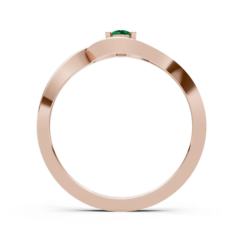 Minimal Curve Solitaire Ring