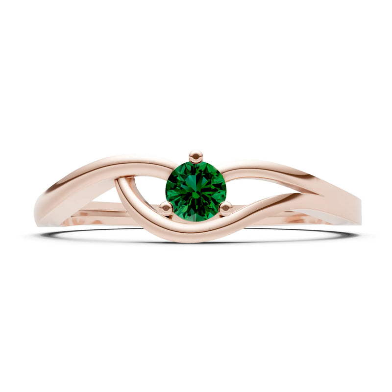Minimal Curve Solitaire Ring