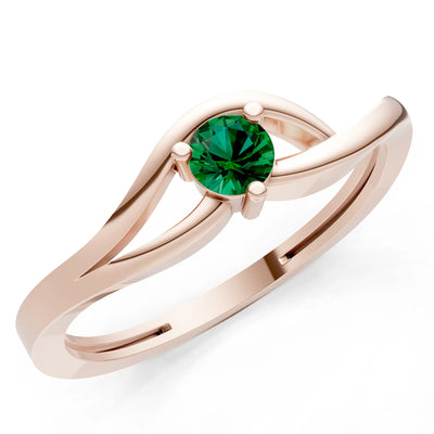 Minimal Curve Solitaire Ring