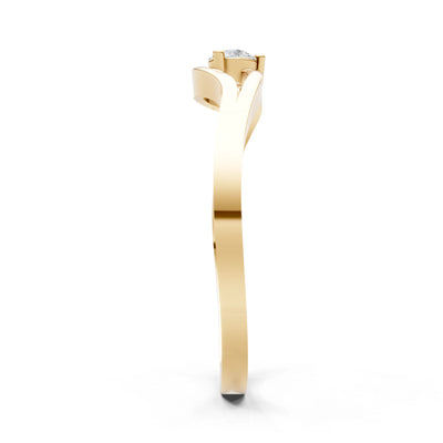 Minimal Curve Solitaire Ring