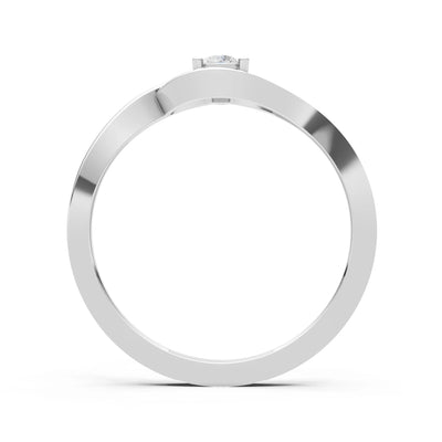 Minimal Curve Solitaire Ring