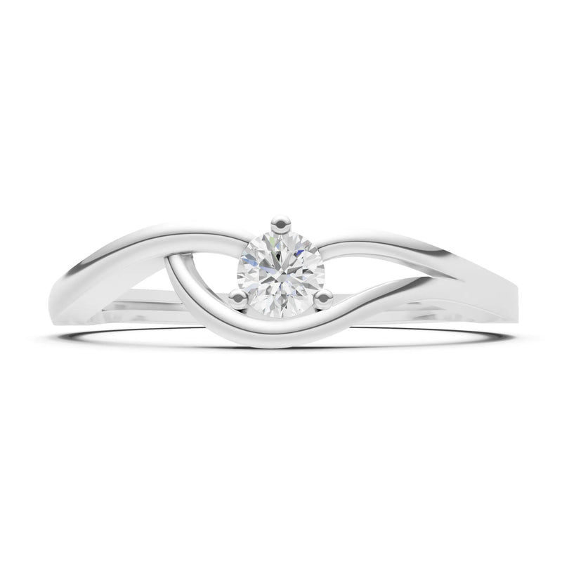 Minimal Curve Solitaire Ring