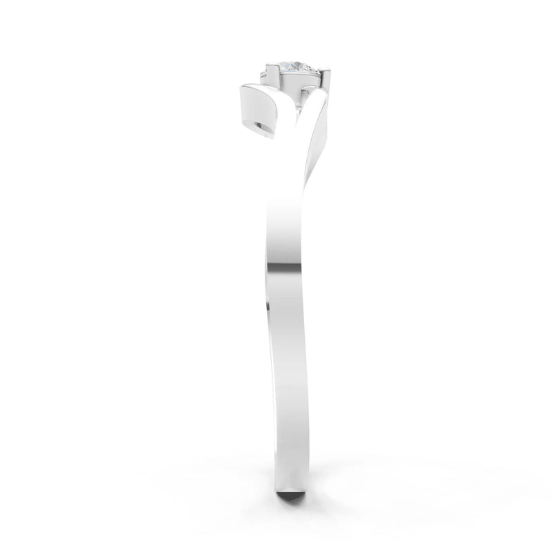 Minimal Curve Solitaire Ring