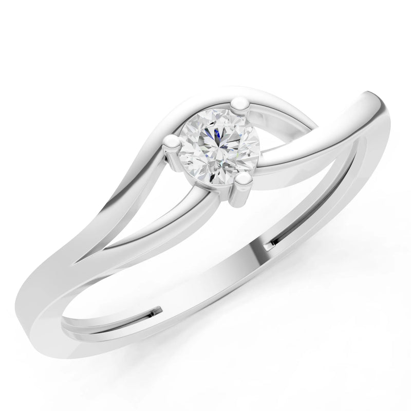 Minimal Curve Solitaire Ring
