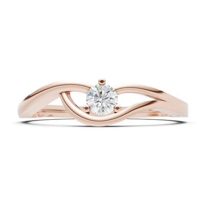 Minimal Curve Solitaire Ring