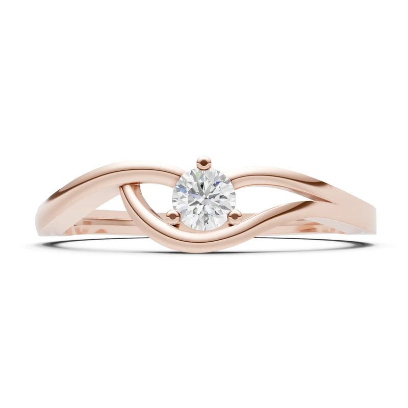 Minimal Curve Solitaire Ring