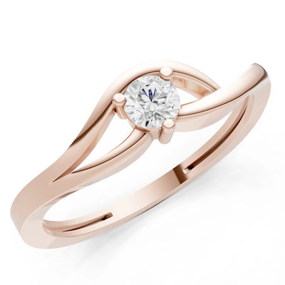 Minimal Curve Solitaire Ring