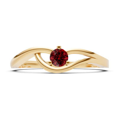 Minimal Curve Solitaire Ring