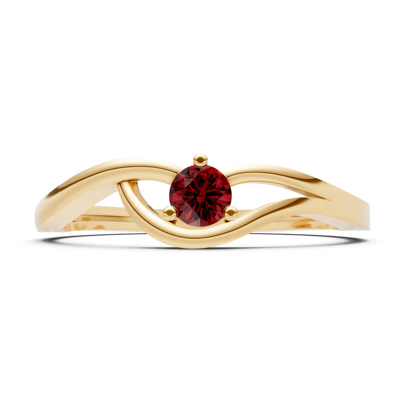 Minimal Curve Solitaire Ring
