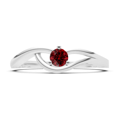 Minimal Curve Solitaire Ring