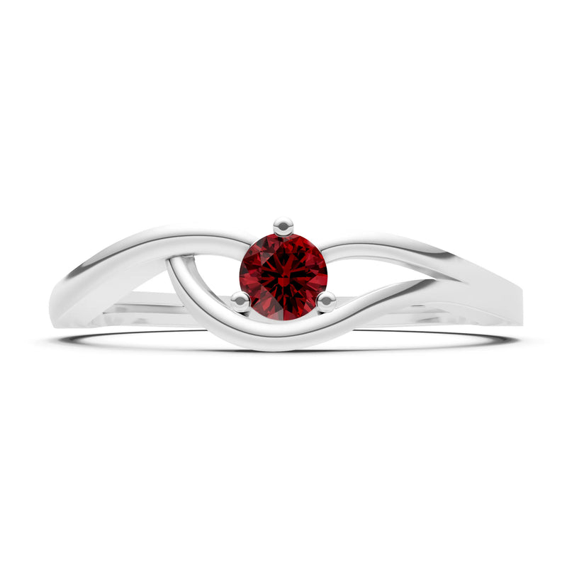 Minimal Curve Solitaire Ring