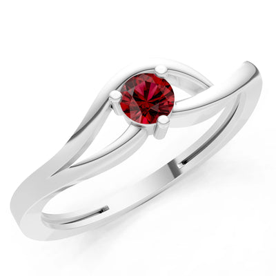 Minimal Curve Solitaire Ring