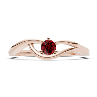 Minimal Curve Solitaire Ring