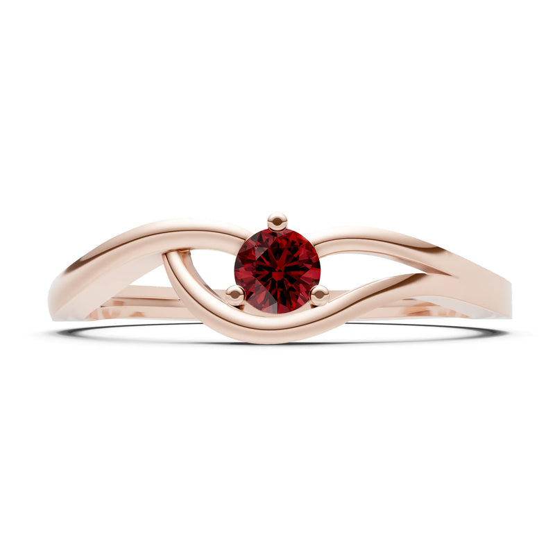 Minimal Curve Solitaire Ring