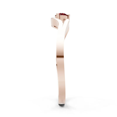 Minimal Curve Solitaire Ring
