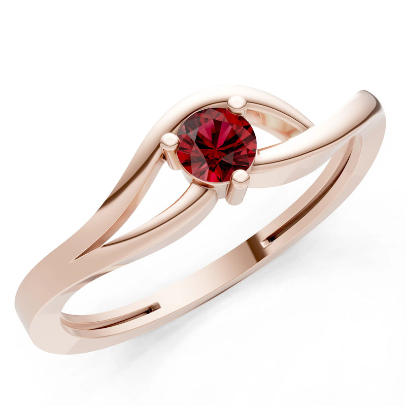 Minimal Curve Solitaire Ring