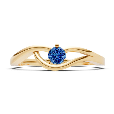 Minimal Curve Solitaire Ring