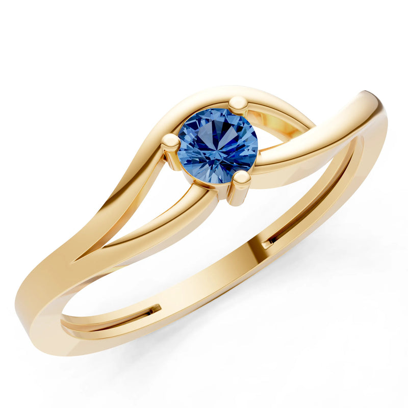 Minimal Curve Solitaire Ring