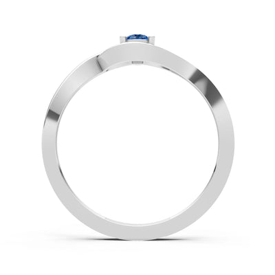Minimal Curve Solitaire Ring
